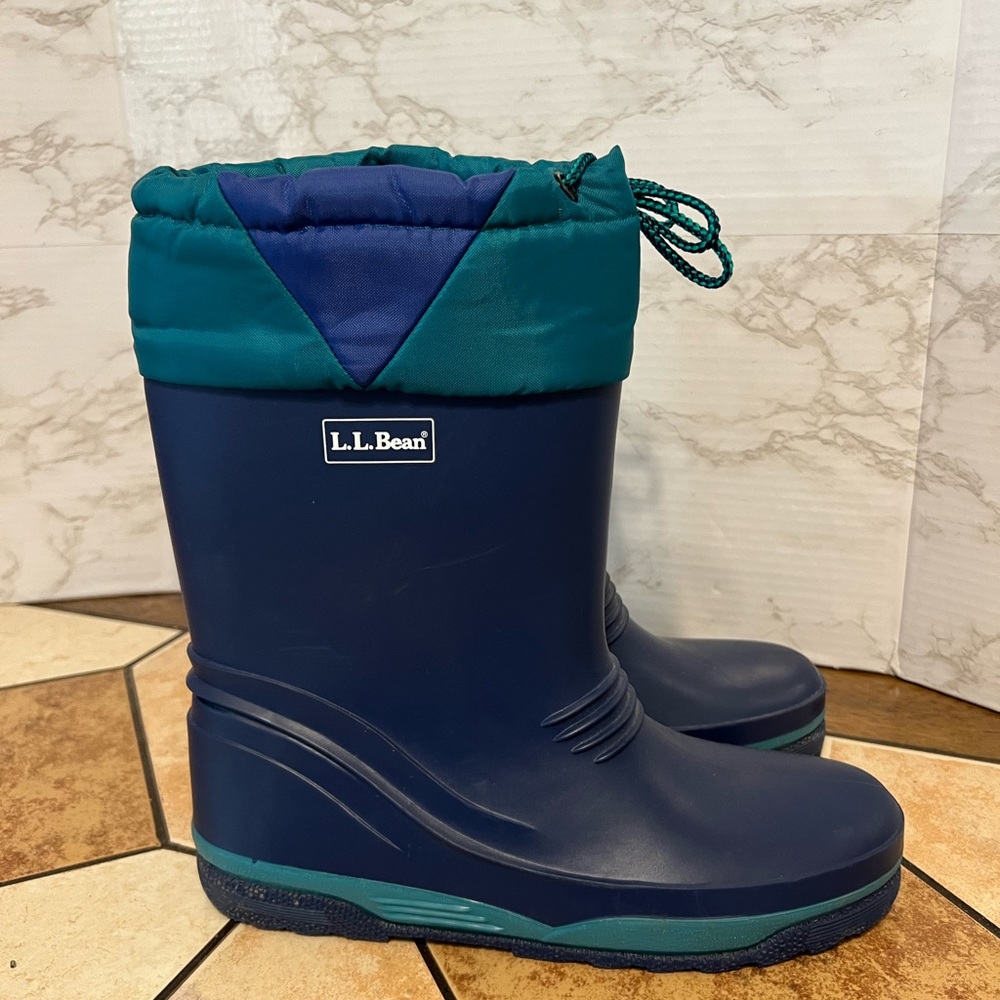 Vintage L.L Bean La Crosse Rubber Duck Rain Boots Blue USA MADE Men’s Size 6